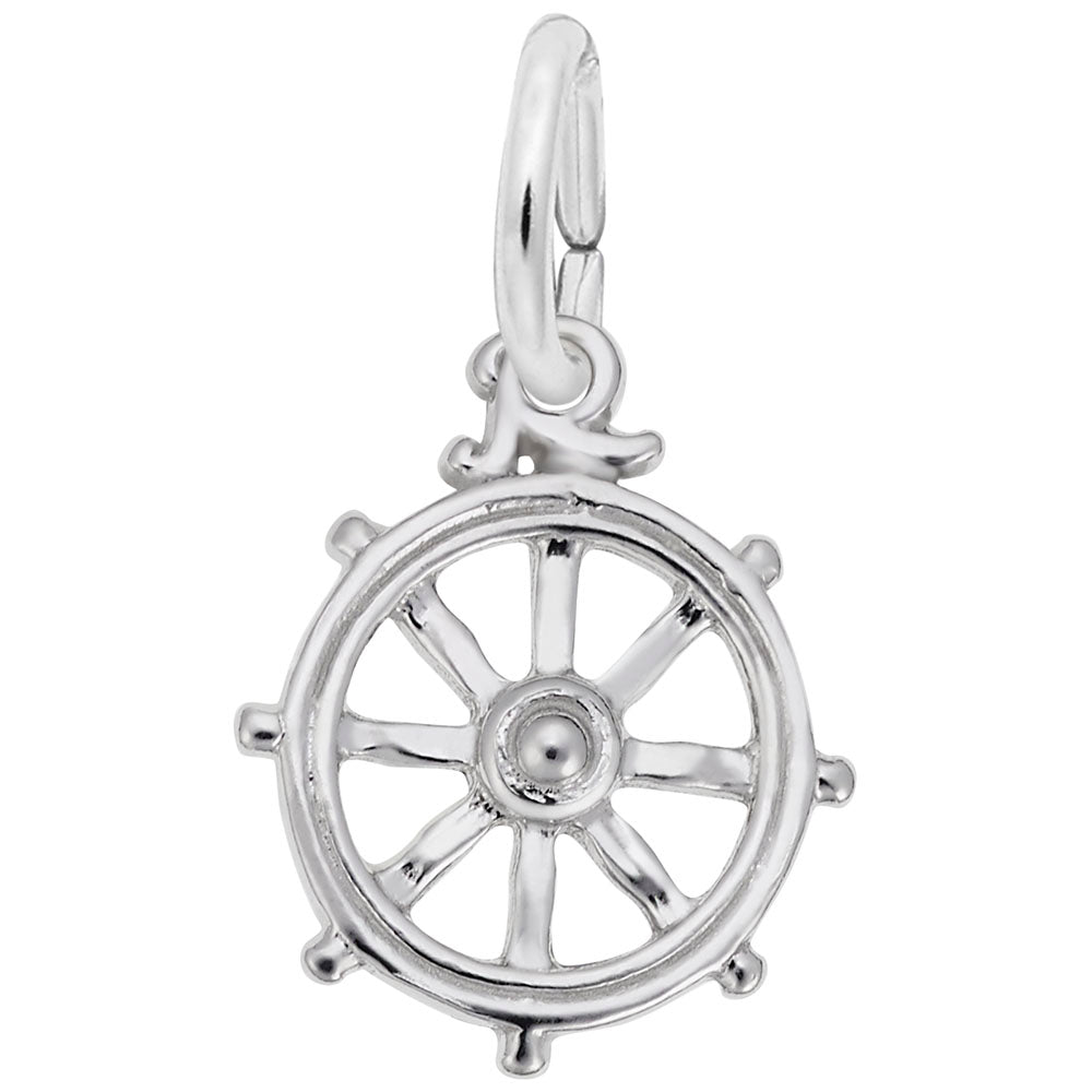 Sterling Silver Ships Wheel Charm