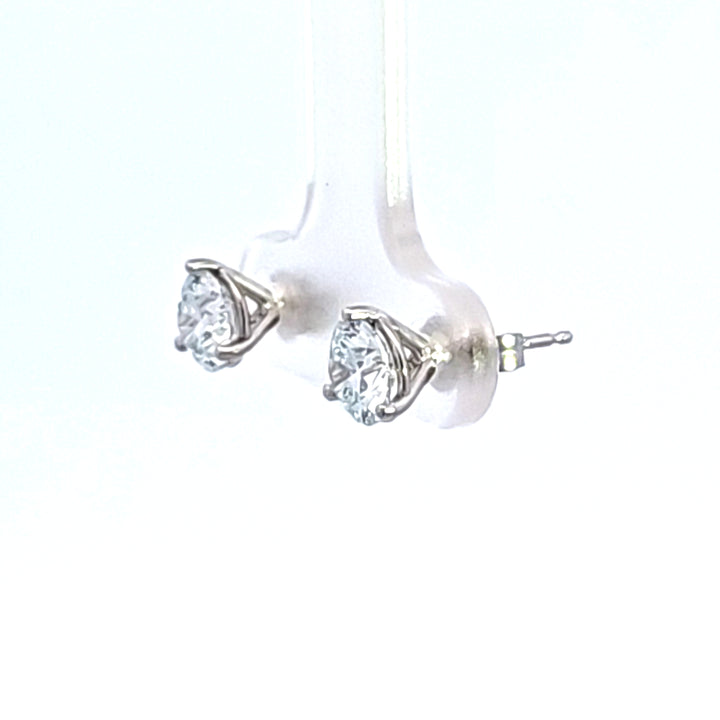 14KW 1.46 ctw Lab Created Diamond Stud Earrings