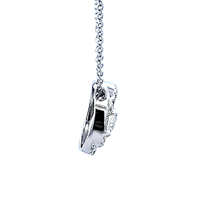 Sterling Silver CZ Swirl Pendant