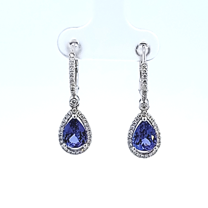 14KW Tanzanite and Diamond Earrings