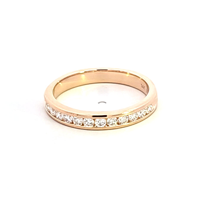 14KY Channel Set Diamond Wedding Band
