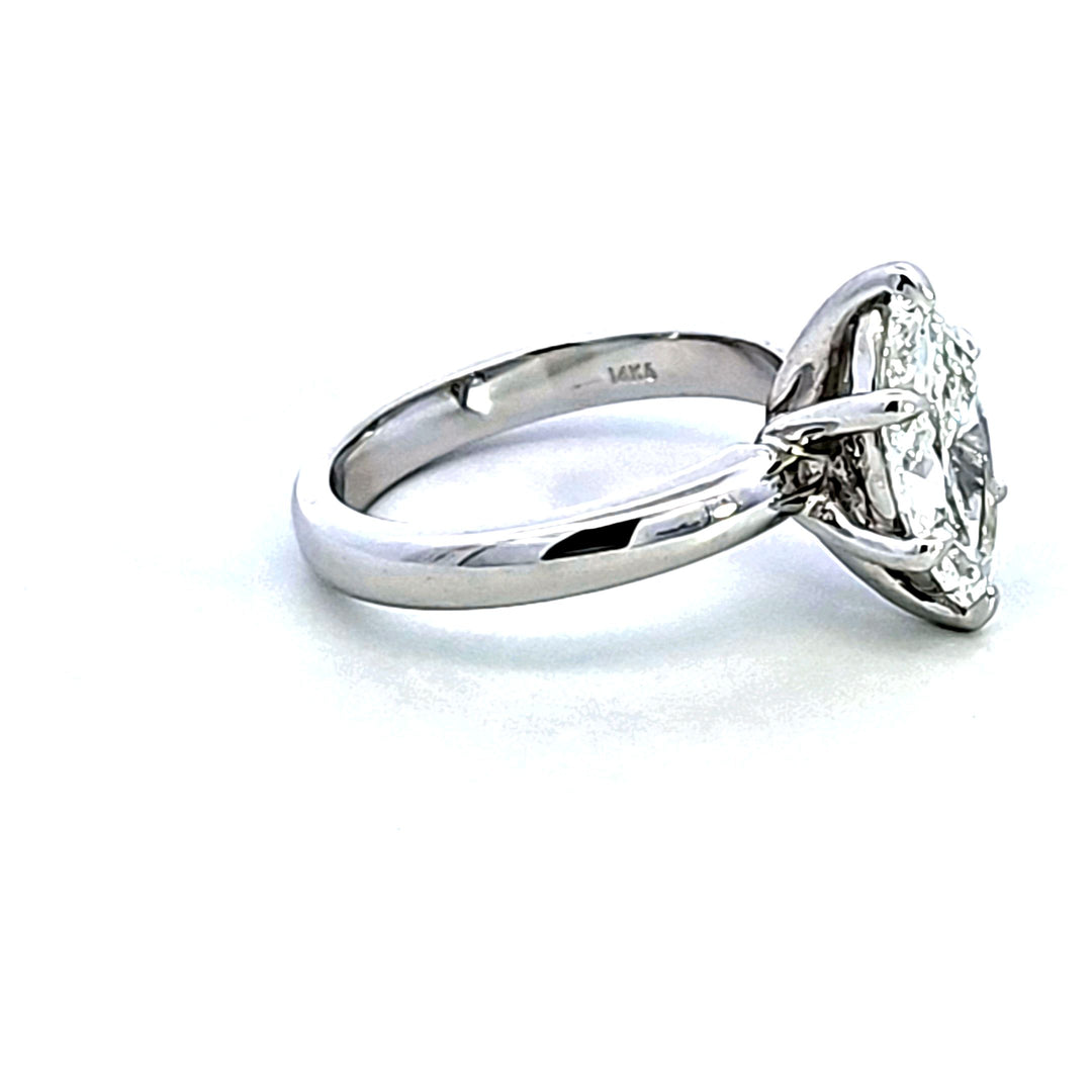14KW 2.10 Carat Marquise Lab Grown Diamond Solitaire Engagement Ring
