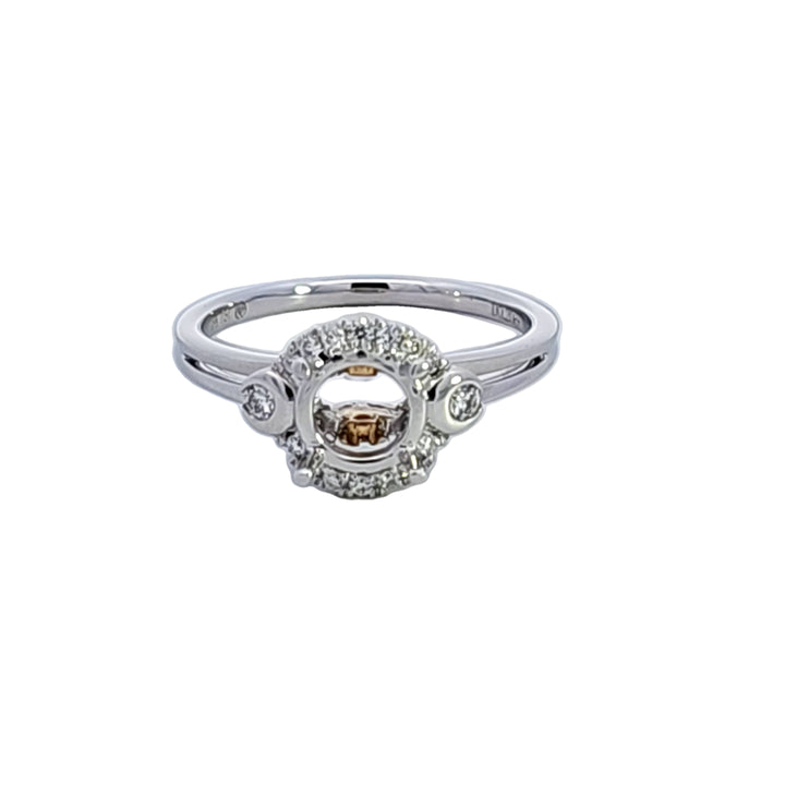 18KW Diamond Semi Mount Engagement Ring
