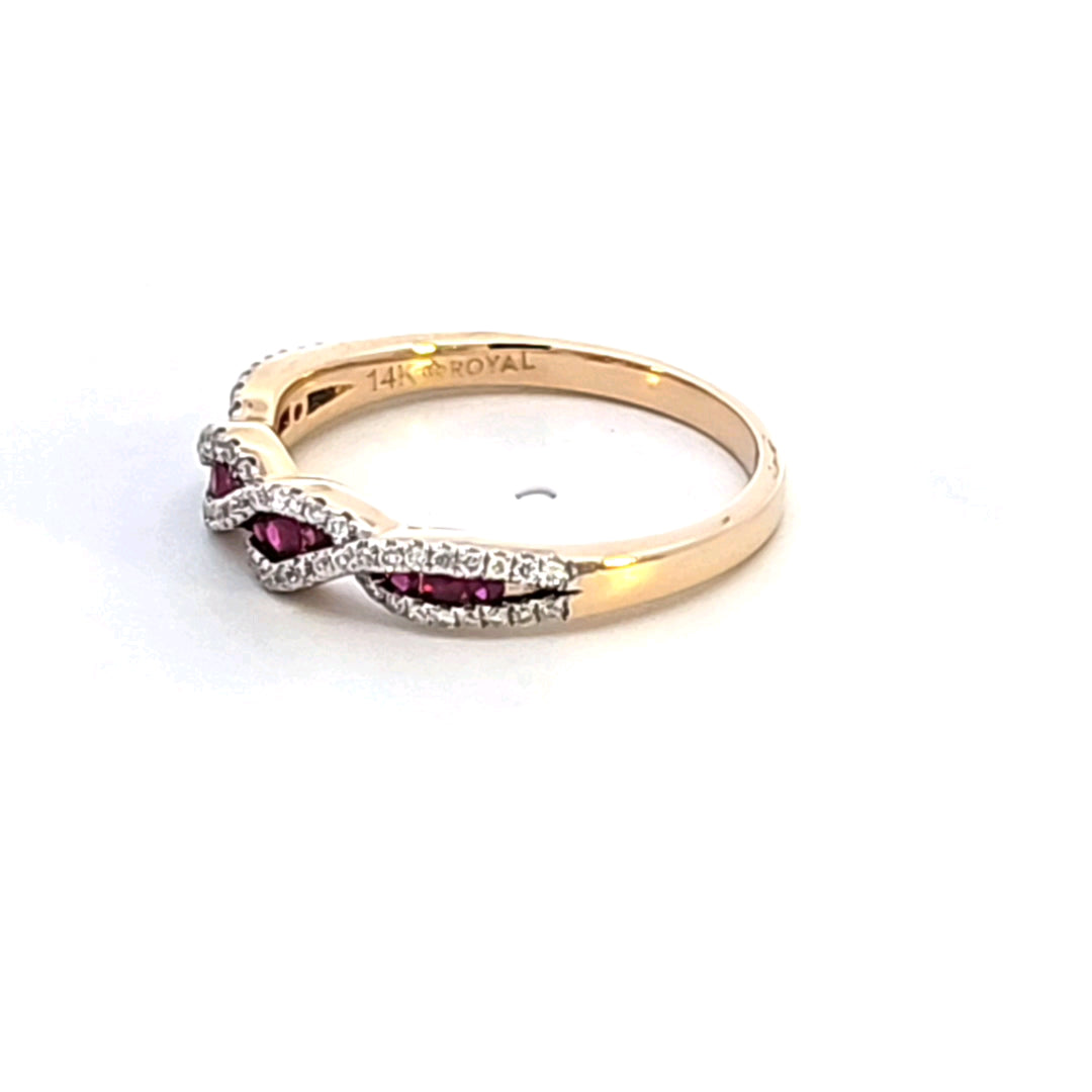 14KY Ruby and Diamond Ring