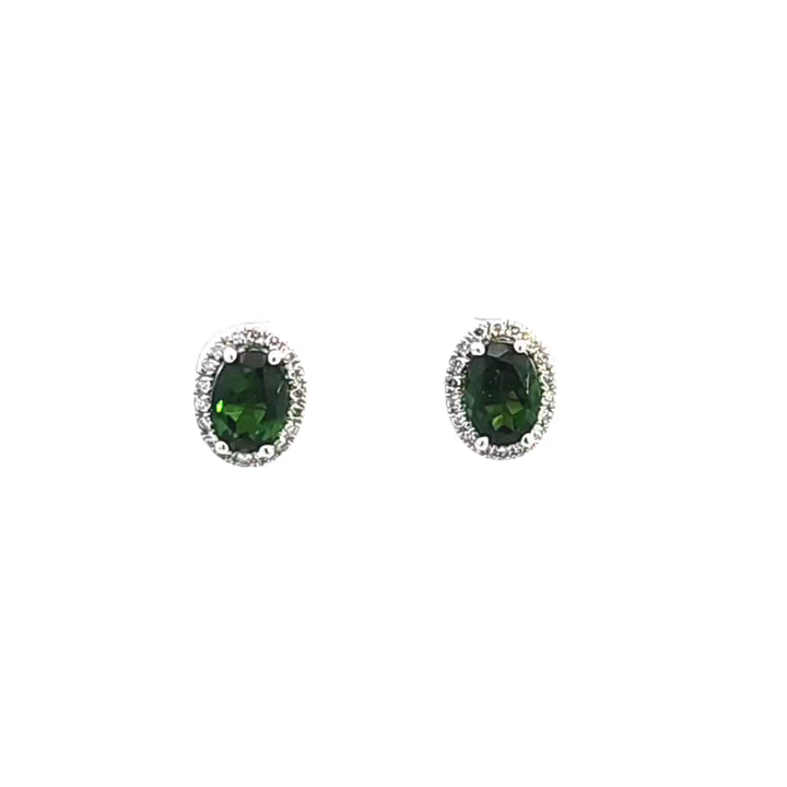 14KW Russalite Chrome Diopside Earrings
