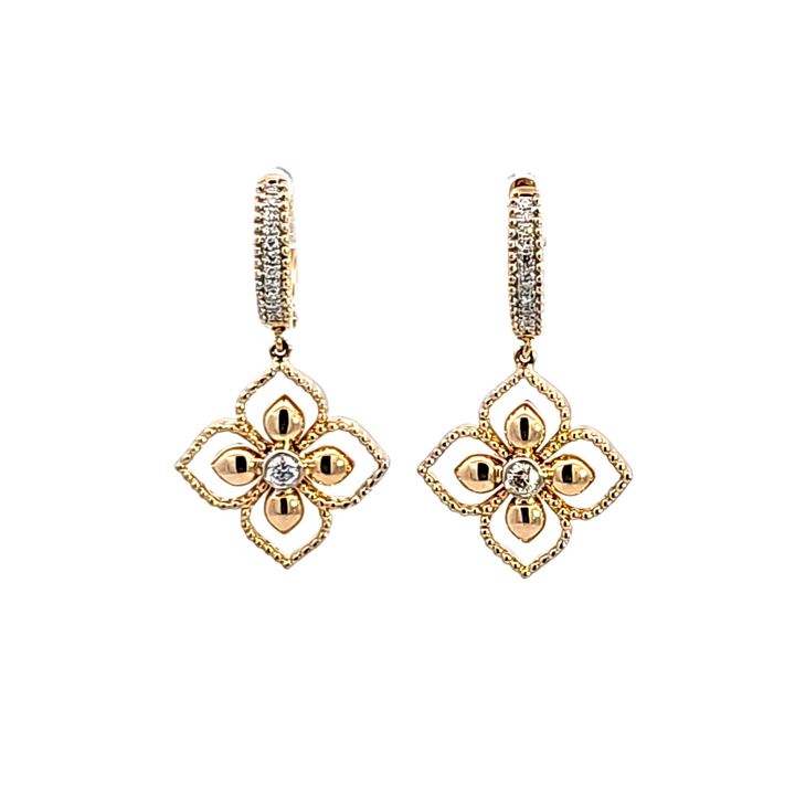 14KY Diamond Dangle Earrings