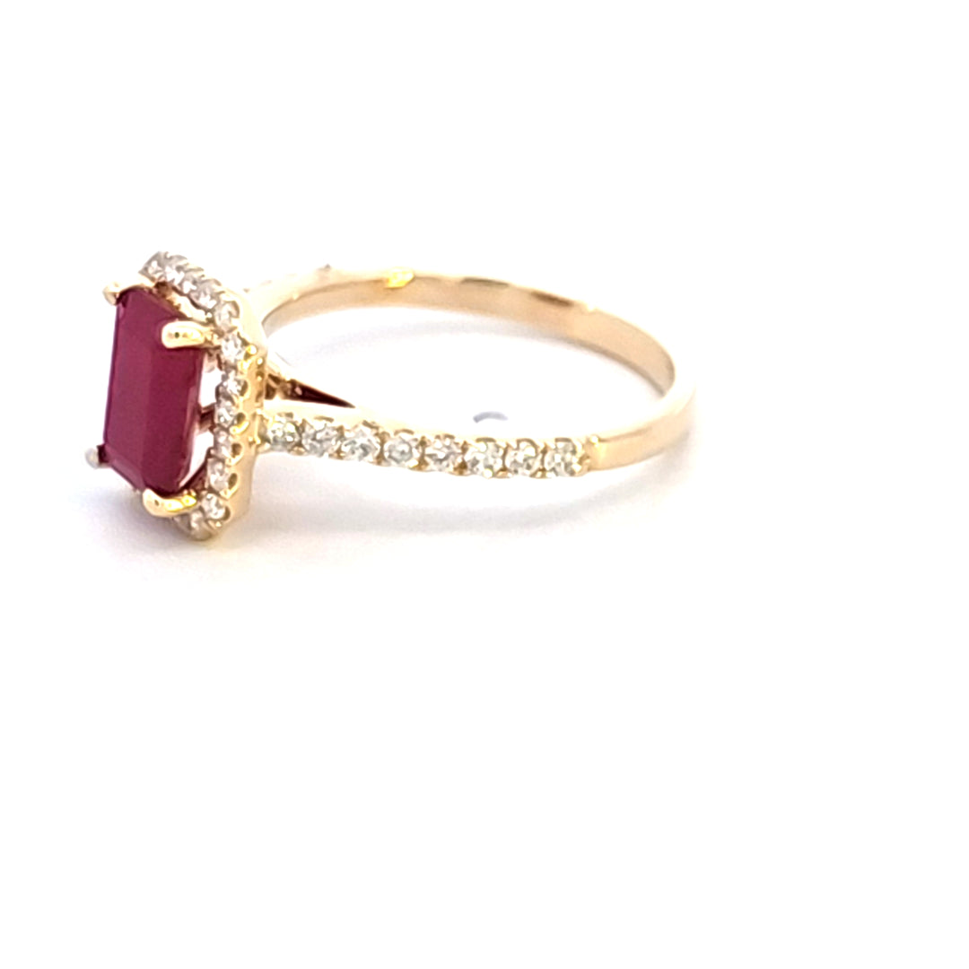 14KY Ruby and Diamond Fashion Ring