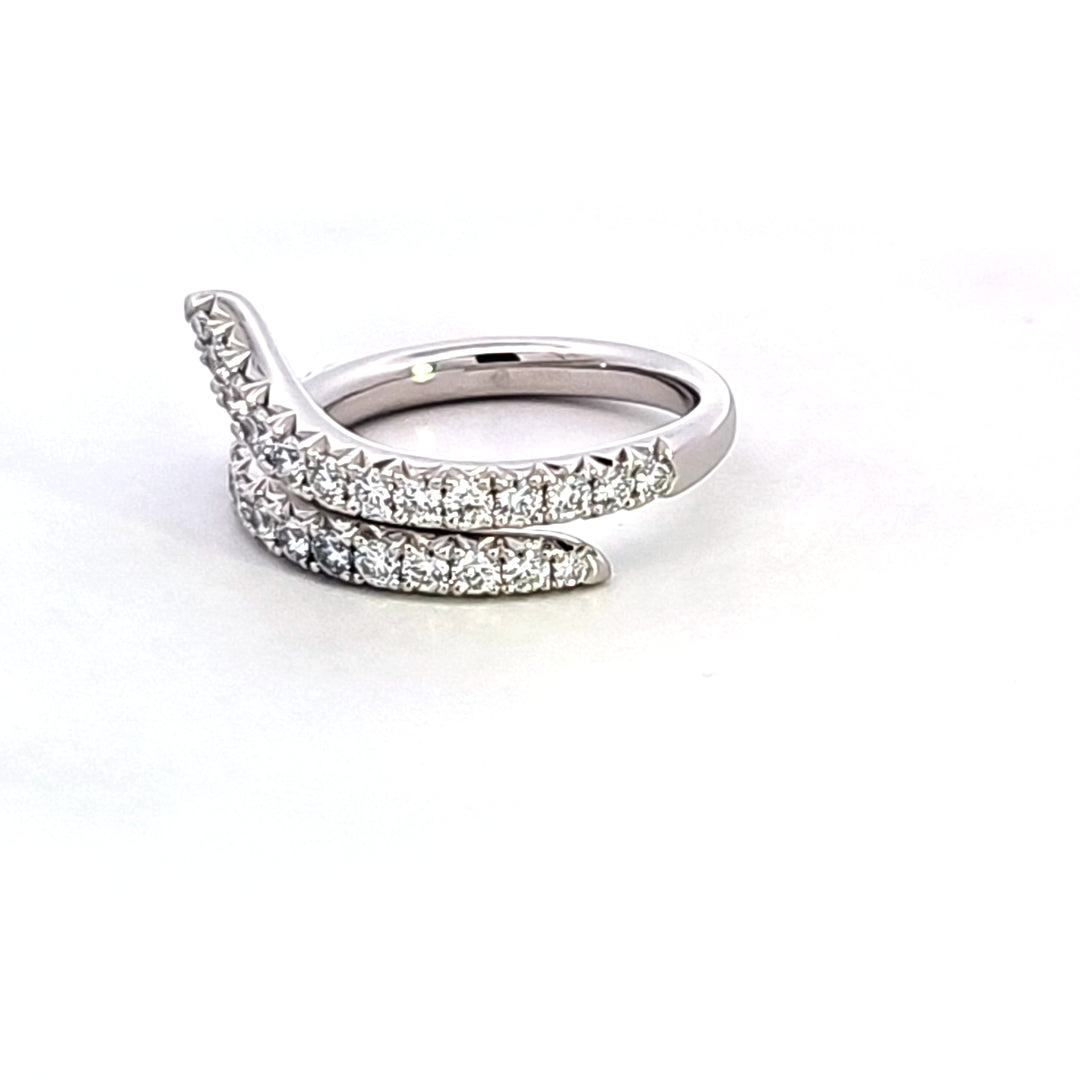 Platinum Hearts on Fire Vela Double Row Pave Ring