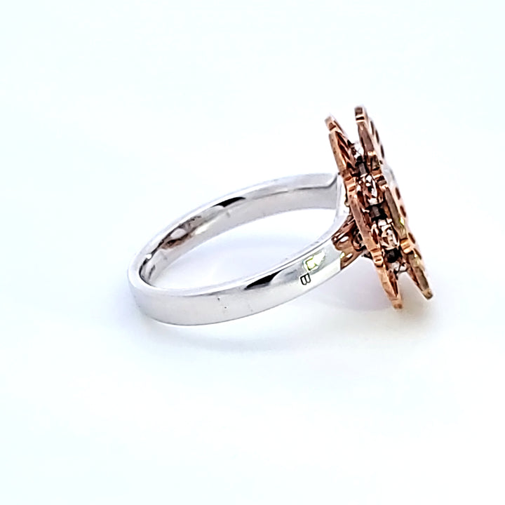18K Rose Gold and Platinum Plated Calicanto Ring