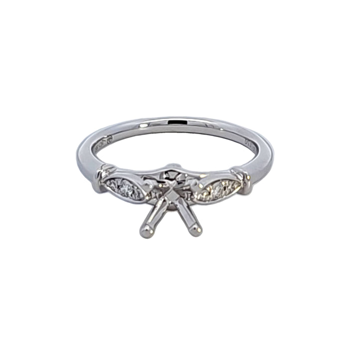 18KW Diamond Semi Mount Engagement Ring