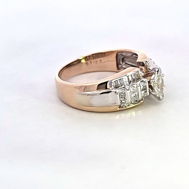 14KTT Diamond Estate Ring