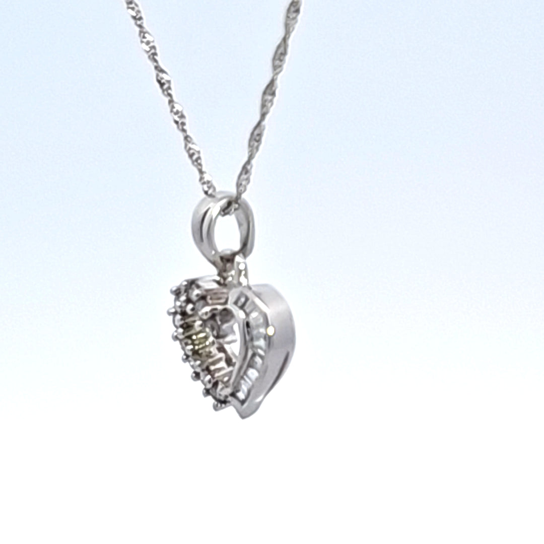 14KW Diamond Heart Pendant