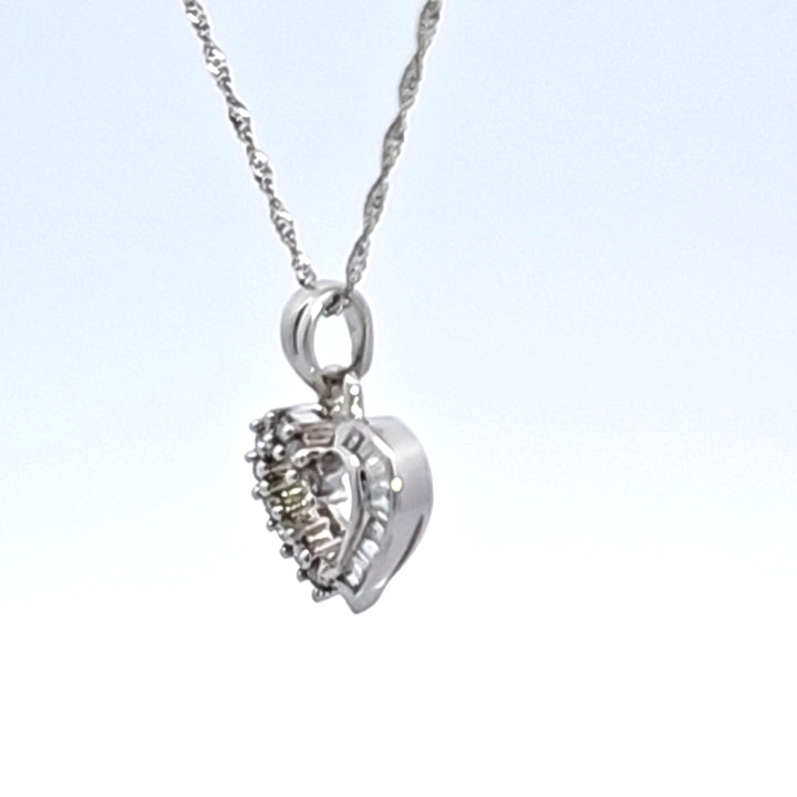 14KW Diamond Heart Pendant