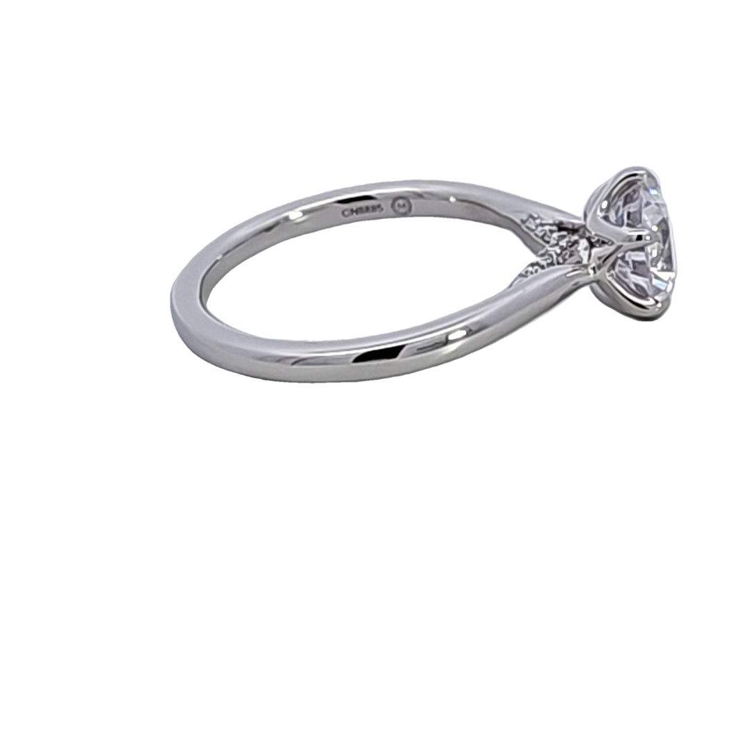 Platinum Diamond Semi Mount Engagement Ring