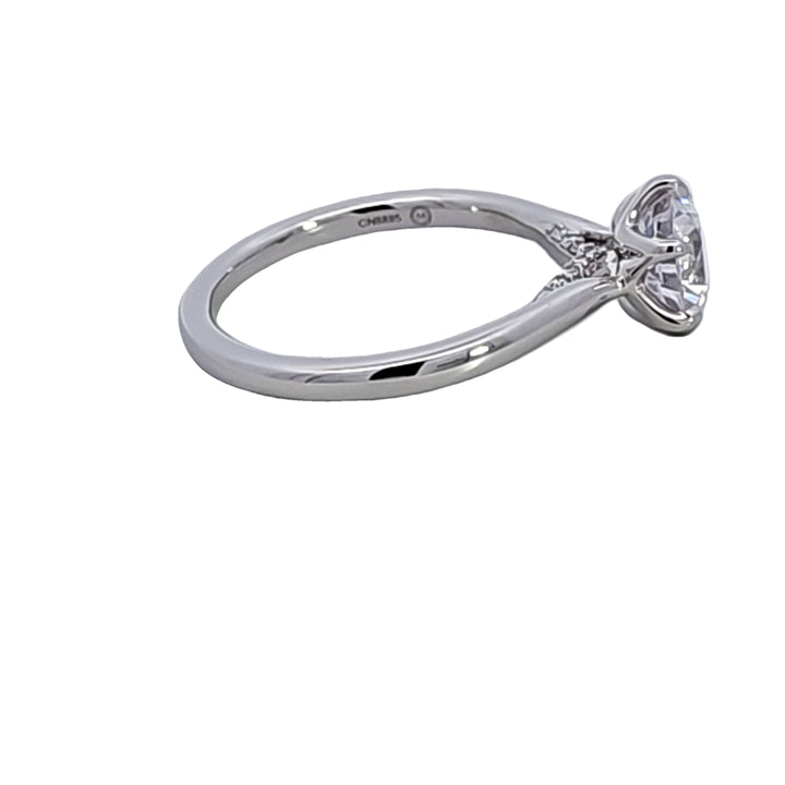 Platinum Diamond Semi Mount Engagement Ring