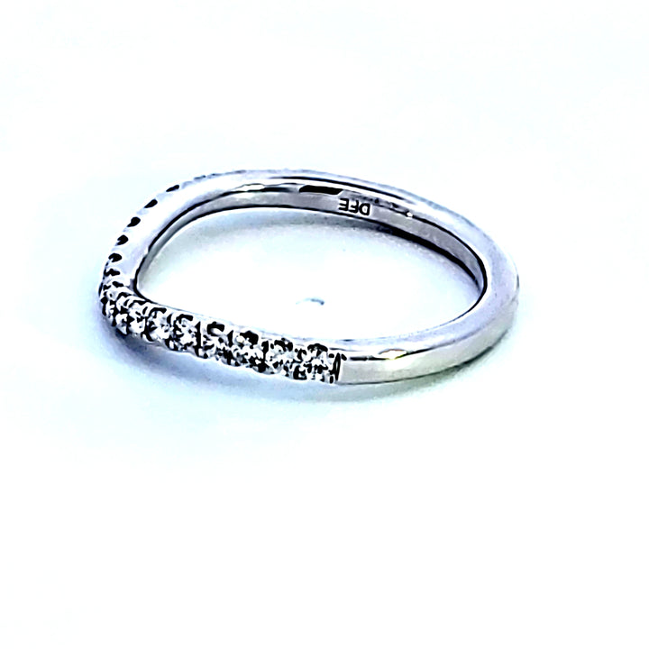 14KW Diamond Contour Wedding Band
