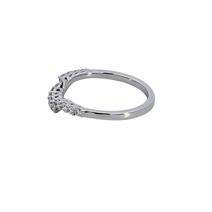 18KW Diamond Contour Wedding Band