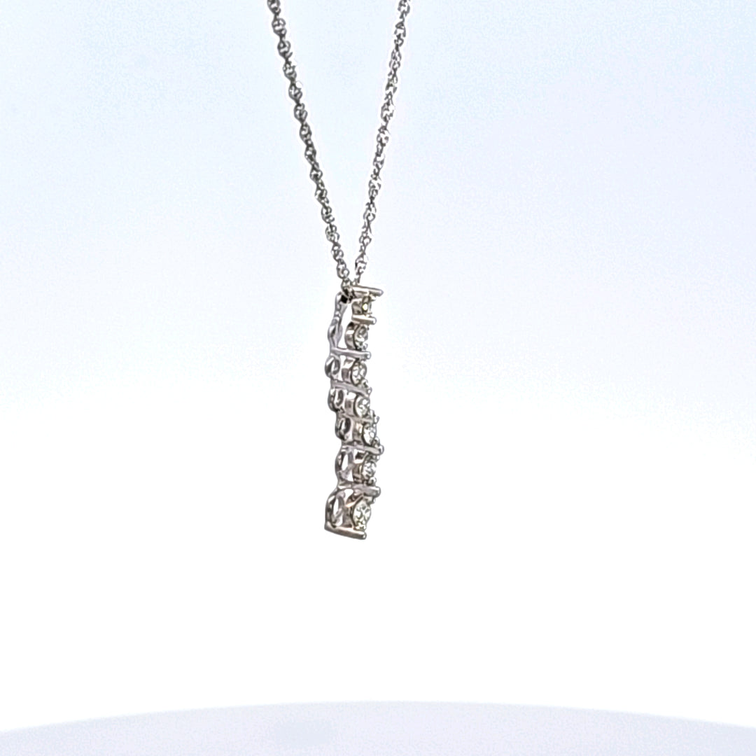 14KW Diamond Journey Pendant