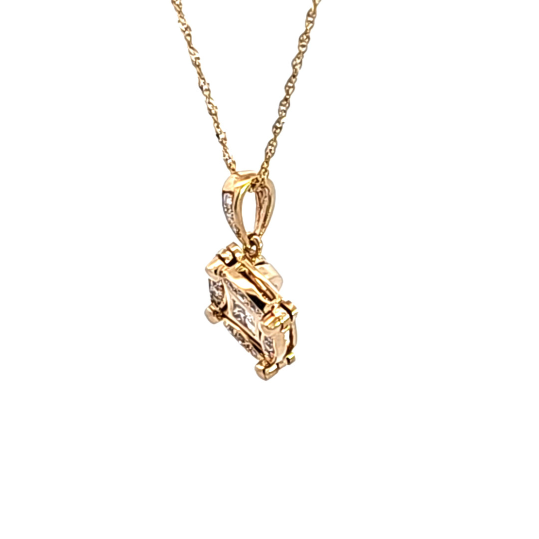14KY Diamond Estate Pendant