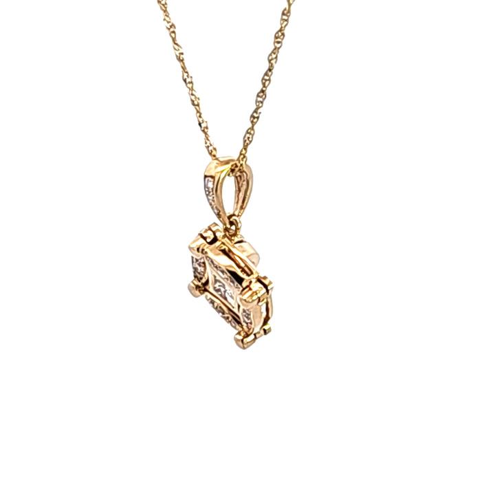 14KY Diamond Estate Pendant