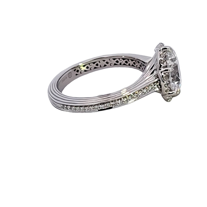 Platinum Diamond Semi Mount Engagement Ring