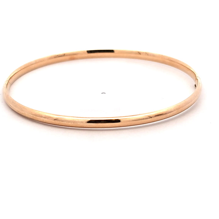 14KY Hinged Polished Estate Bangle Bracelet