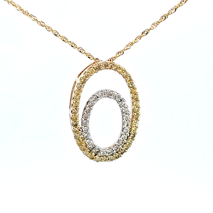 14KTT Diamond Pendant