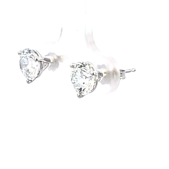 14KW 2.12 ctw Lab Created Diamond Stud Earrings
