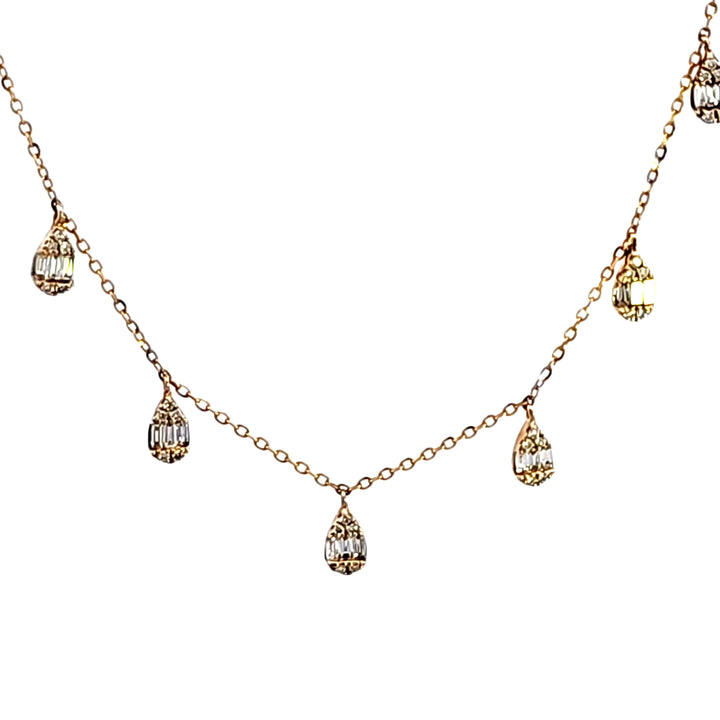 14KY Diamond Fusion Dangle Necklace