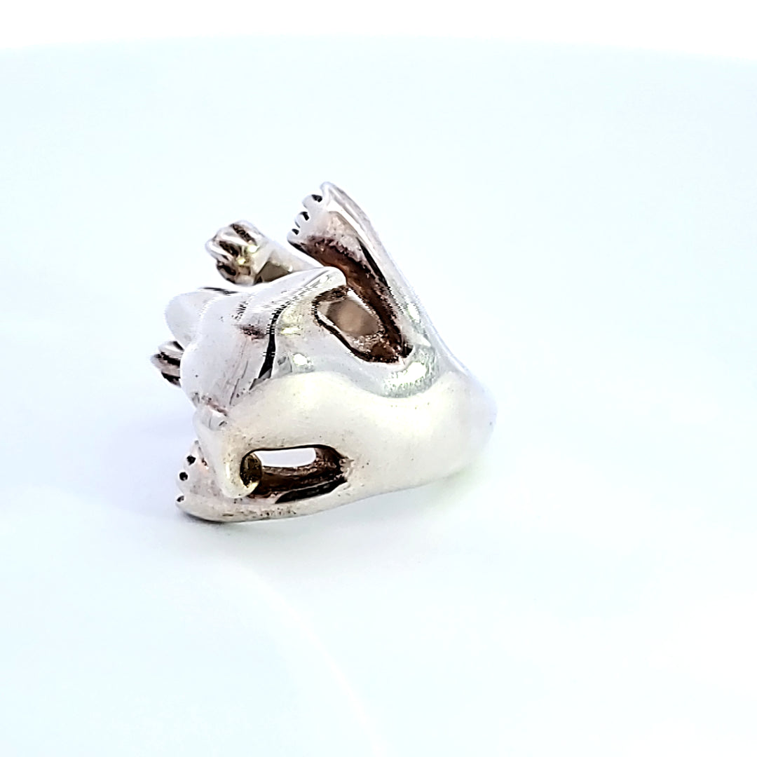 Sterling Silver Labrador Retriever Hug Ring