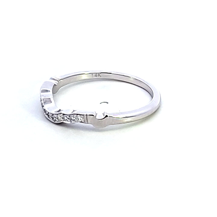 14KW Diamond Contour Wedding Band