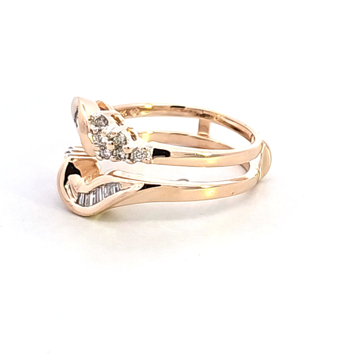 14KY Diamond Wrap Style Wedding Band