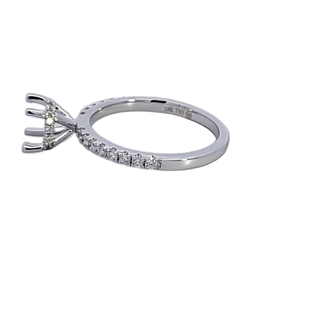 18KW Diamond Semi Mount Engagement Ring