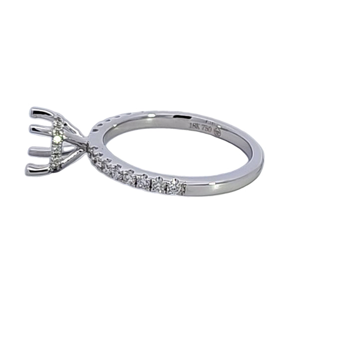 18KW Diamond Semi Mount Engagement Ring