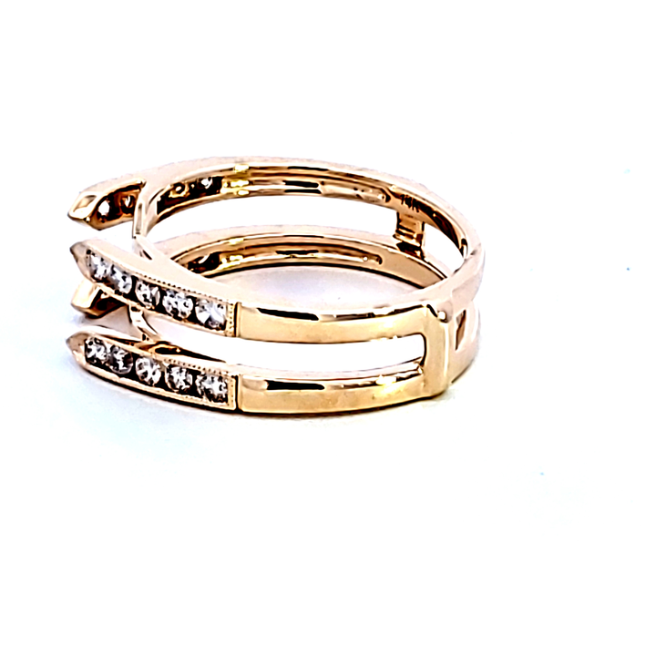 14KY Diamond Insert Wedding Band