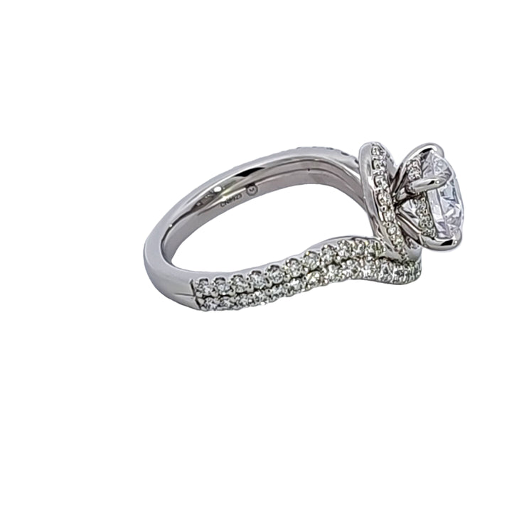 Platinum Diamond Semi Mount Engagement Ring