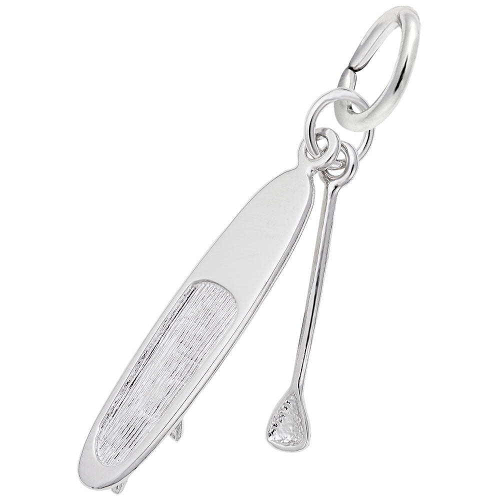 Sterling Silver Paddle Board & Paddle Charm
