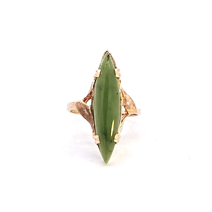 14KY Marquise Jade Estate Ring