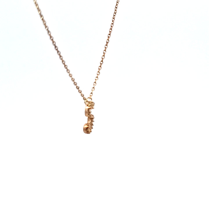 10KY Diamond Initial S Necklace