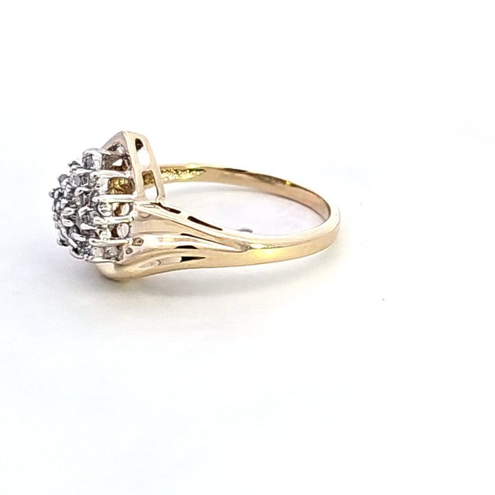 10KY Diamond Cluster Estate Ring