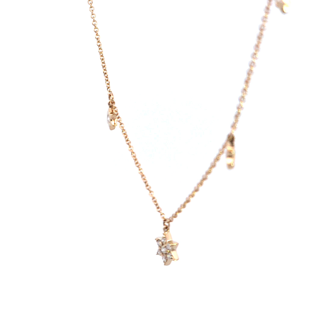 14KY Diamond Star Necklace