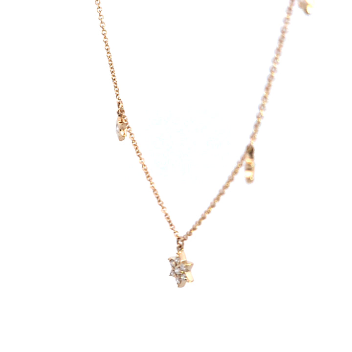 14KY Diamond Star Necklace