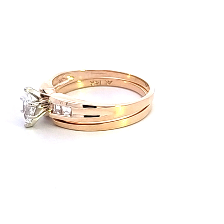 14KY Diamond Estate Wedding Set