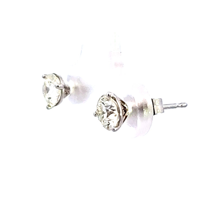 14KW 9/10 cttw Diamond Martini Stud Earrings