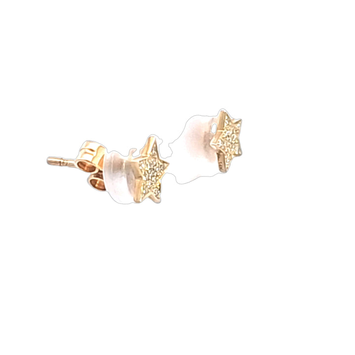 14KY Diamond Star Earrings