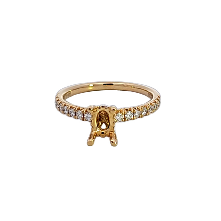 18KY Diamond Semi Mount Engagement Ring