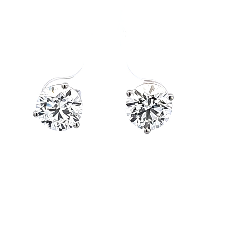 14KW 5.09 ctw Lab Created Diamond Stud Earrings