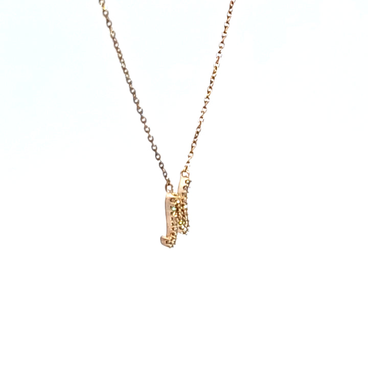10KY Diamond Initial N Necklace