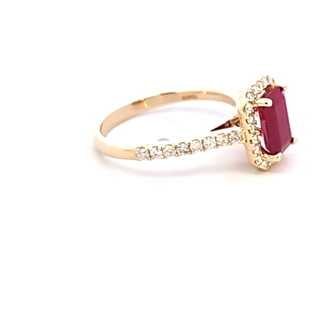 14KY Ruby and Diamond Fashion Ring