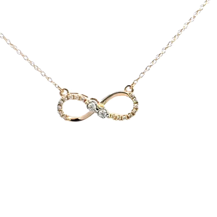 14KY Diamond Infinity Necklace